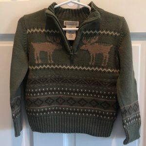 Newton Trading Company olive green sweater 18m